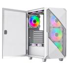 Gabinete Gamer Gamemax Revolt, Vidro Temperado, 3x Fans ARGB, Branco