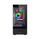 Gabinete Gamer Gbt X500mb, Frente E Lateral Em Vidro Temperado, Com 3 Fans Rainbow, Preto