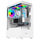 Gabinete Gamer Hayom Branco ATX RGB Vidro C/ 3 FANS GB1793