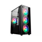 Gabinete Gamer HAYOM GB1709 com 4 Fans RGB e Vidro Temperado