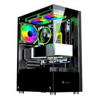 Gabinete Gamer Hayom GB1792, Mid Tower, ATX, Lateral e frontal em Vidro Temperado, com Cooler Fan, Preto - GB1792