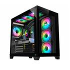 Gabinete Gamer K-Mex Space CG-P2R4, Mid Tower, Vidro Temperado, Sem fonte, Sem Fan, Preto