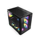 Gabinete Gamer Liketec Cube Zeus V2 ATX 360m Vidro Temperado S/ Fan - Preto