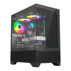 Gabinete gamer liketec opera dark sky tower series matx frontal vidro sem fan