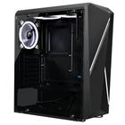 Gabinete gamer mid tower rise mode z2 vidro temperado com painel led rgb usb 3.0 para até 6x fan cooler não incluso psu cover