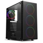 Gabinete gamer mid tower sem fan sem fonte tgc-g10b preto t-dagger