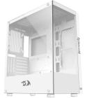 Gabinete gamer mid tower sem fonte ca-601w reflect branco redragon