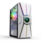 Gabinete Gamer Mid Tower Wahid Psu Cover Branco White Lateral em Vidro Temperado LED RGB