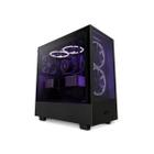 Gabinete Gamer NZXT H5 FLOW Lateral Vidro TEMP MINI-ITX/MICRO-ATX/ATX/EATX Preto - CC-H51FB-