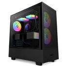 Gabinete Gamer NZXT H5 Flow, Mid Tower, ATX, Lateral em Vidro Temperado, Cooler Fan RGB, Preto - CC-H51FB-R1