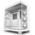 Gabinete Gamer NZXT H9 FLOW Lateral Vidro TEMP. MINI-ITX/MICRO-ATX/ATX com 4 FANS Branco - CM