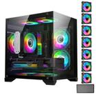 GABINETE GAMER PRETO - GB1790 Com 7 Fans