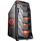 Gabinete Gamer USB 3.0 Preto LED Vermelho Mymax