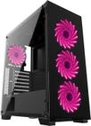 Gabinete Gamer Vidro Usb3.0 Xway 01144 Fonte 600w E 4 Fans