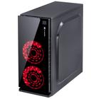 Gabinete gamer vinik gaming cratter lateral de acrílico+ frontal 2 fan red - preto