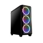 Gabinete gamer warrior modoc rgb vidro temperado fan rgb