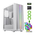 Gabinete Gamer White Argb 5-fans Vidro Gamemax Precision