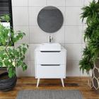 Gabinete para Banheiro com Espelheira 60cm Branco - Tecno Mobili