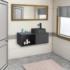 Gabinete para Banheiro com Tampo em Vidro 80cm Lugo Cozimax