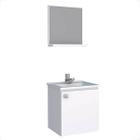 Gabinete para banheiro cozimax kit cacau aço 40cm branco 100055