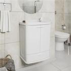 Gabinete para Banheiro em Plástico com Lavatório Fit Astra sem Torneira Branco