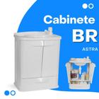 Gabinete Para Banheiro Fit 2 Portas Com Lavatório- Plástico - ASTRA