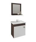Gabinete para Banheiro Iris 44cm com Espelheira Café/Branco - MGM