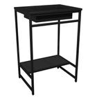 Gabinete para Banheiro Iron Black 60 X 45 cm Venturi - Cuba Preto Fosco