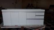 Gabinete para pia de cozinha 1,50m Donatello Branco 100% MDF 15mm