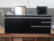 Gabinete para pia de cozinha 2m Michelangelo Preto Fosco 100% MDF 15mm