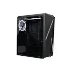 Gabinete Rise Z02 Glass RGB Sem FANS, Lateral em Vidro Temperado Preto RM-Z02-02-FB - Rise Mode