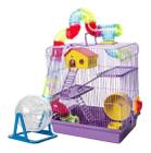 Gaiola Hamster 3 Andares Labirinto C/ Tubos Luxo + Globo