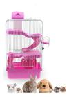 Gaiola Hamster Codorna Roedores 3 Andares Completa - NEXO