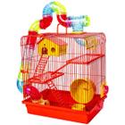 Gaiola Hamster Labirinto Tubo Super Luxo 3 Andares Completa Jel Plast Pet Roe