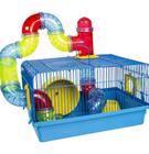 Gaiola Hamster Tubo Luxo Azul Jel Plast