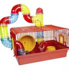 Gaiola Hamster Tubo Luxo Vermelho Jel Plast