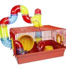 Gaiola Hamster Tubo Luxo Vermelho Jel Plast