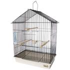 Gaiola Para Calopsita Teto Aramado Black/Branco Pet Piu Jel Plast