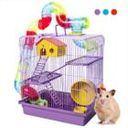 Gaiola Para Hamster 3 Andares Tubo Super Luxo Cor Lilás Jel Plast Pet Roe