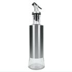 Galheteiro Dosador Inox e Vidro 300ml Porta Azeite e Vinagre