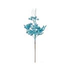 Galho Folhas e Frutas Glitter Azul - 52cm - 1 unidade - Cromus - Rizzo