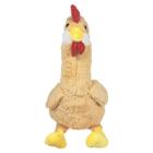 Galinha De Pelúcia Peludinha Sentada 33Cms - Marrom - Tuka Toy