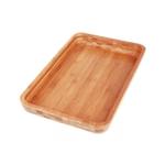 Gamela Bandeja De Madeira Bamboo Retangular 30x45cm Mor