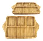 Gamela Retangular Churrasco 27,5x17,5cm Bamboo