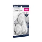 Gancho Adesivo Multiuso Plastico Branco C/ 3 Peças 1kg