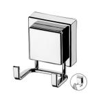 Gancho Duplo Multiuso Com Ventosa Para Toalhas Objetos Utensílios Banheiro Cromado - 8055 Future