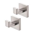 Ganchos de toalha Durafe Brushed Nickel 304 em aço inoxidável, pacote com 2 unidades