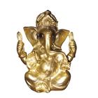 Ganesha 15cm Resina DOURADO Deus Da Prosperidade E Sabedoria - ASA