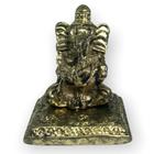 Ganesha Incensário Mini em Metal Dourado 3 cm