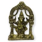 Ganesha no Portal em Metal Dourado 7 cm
